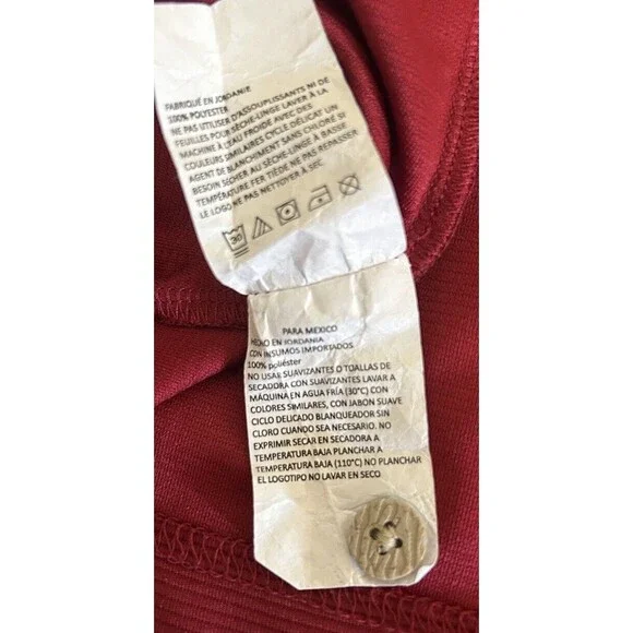 Cubavera Men's XXL Red 100% Polyester Ribbed Knit 3 Button Short Sleeve Polo - Picture 10 of 16